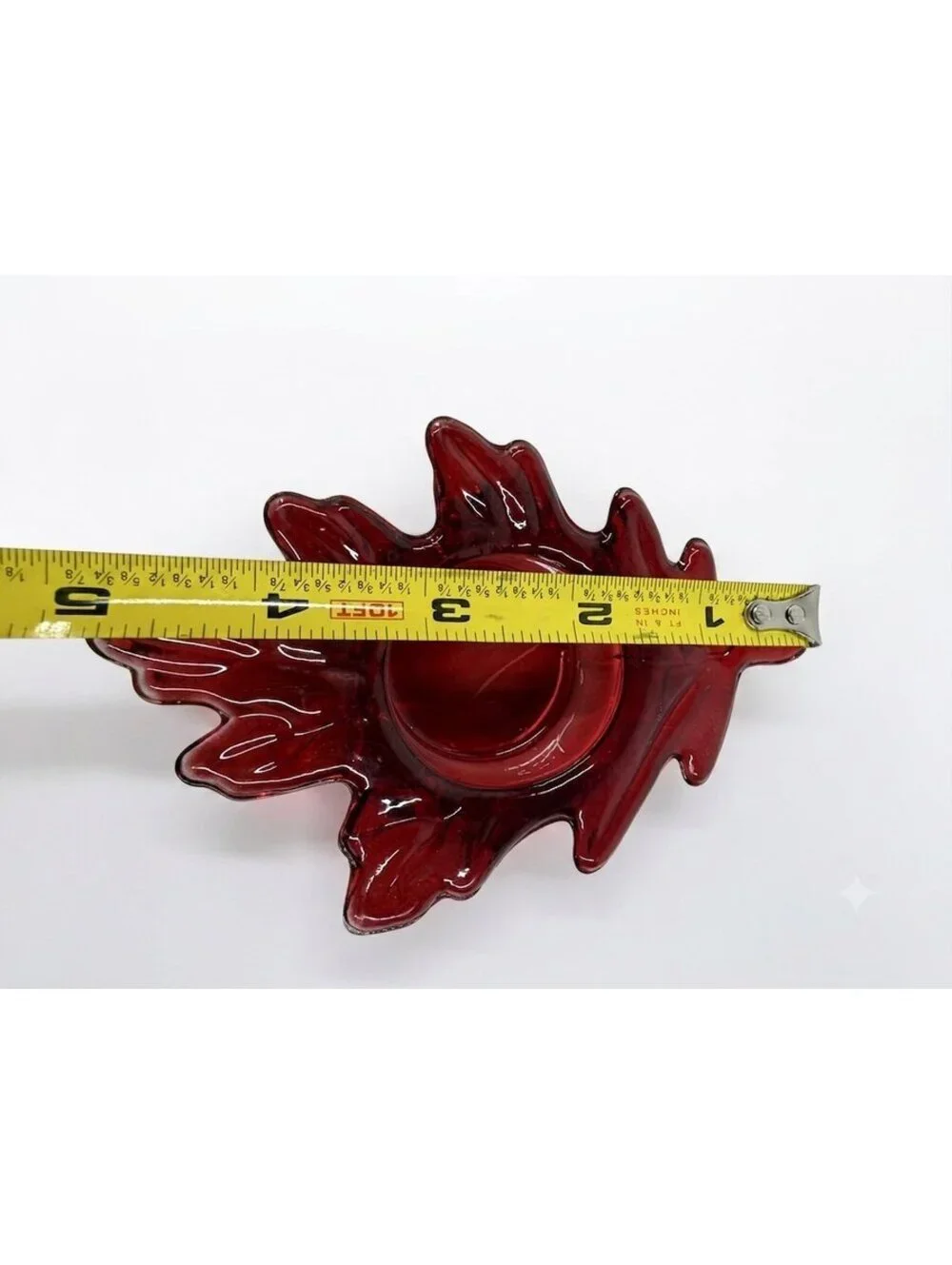 12 Vintage Orange Glass Maple Leaf Tealight Candle Holders Christmas- fall items